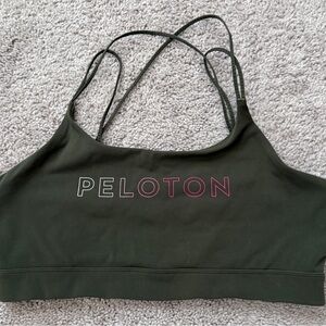 Peloton Dark Green olive Sports Bra